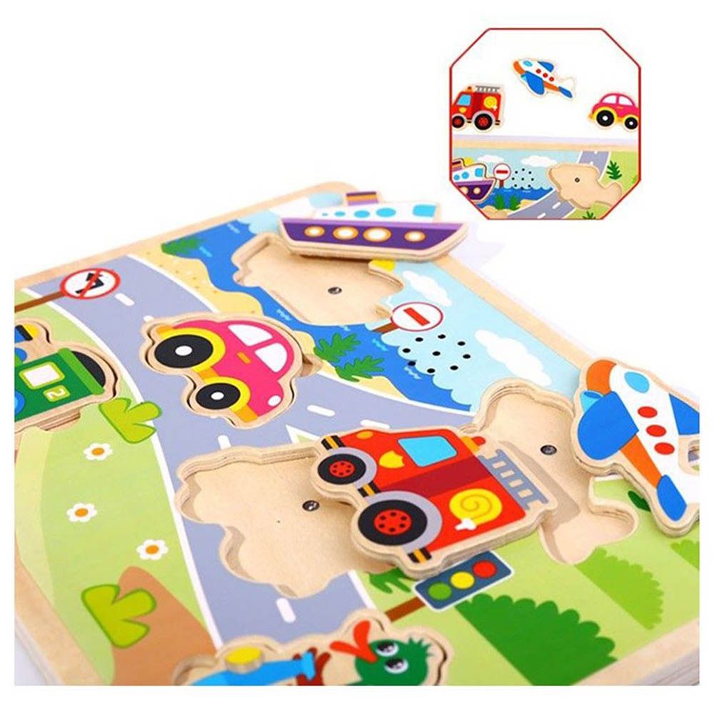 TookyToys - Vehicles Puzzle With Music - 7pcs