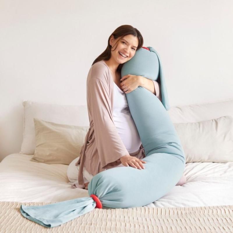 Bbhugme - Pregnancy Pillow In Eucalyptus/Coral (Biofoam)