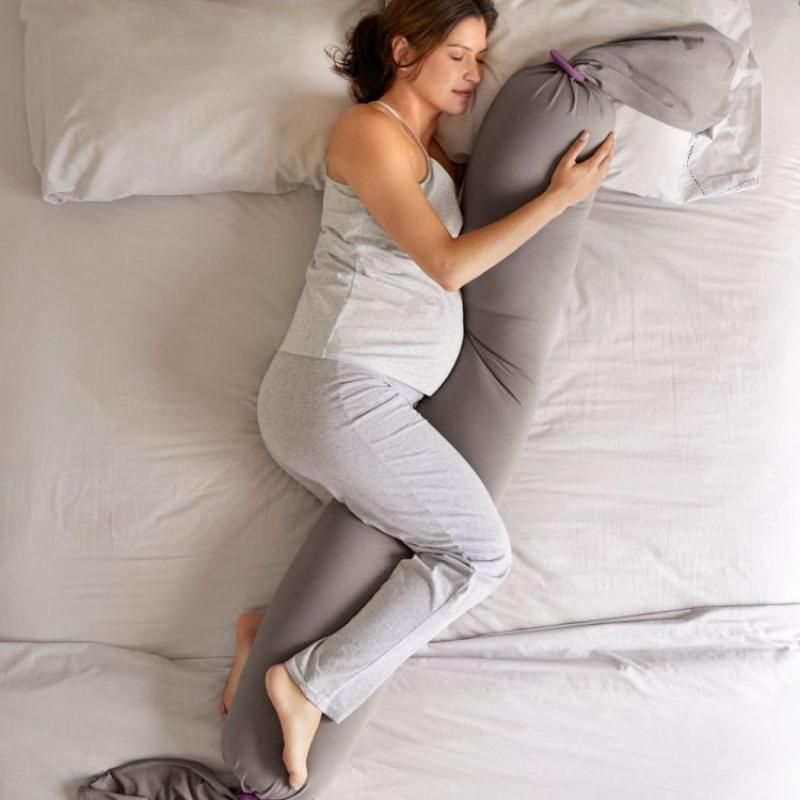 Biofoam - Pregnancy Pillow - Stone/Plum