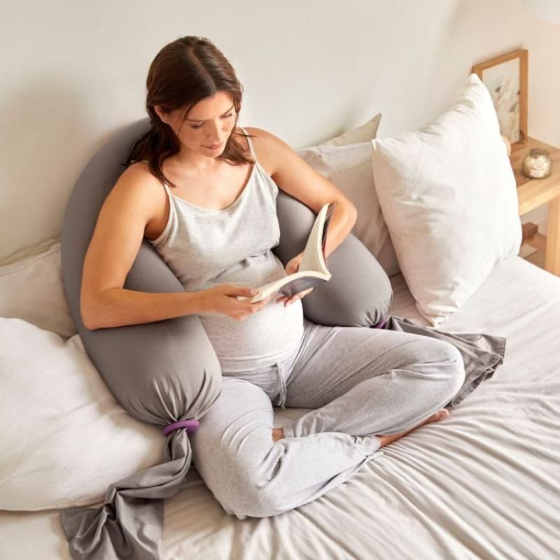 Biofoam - Pregnancy Pillow - Stone/Plum