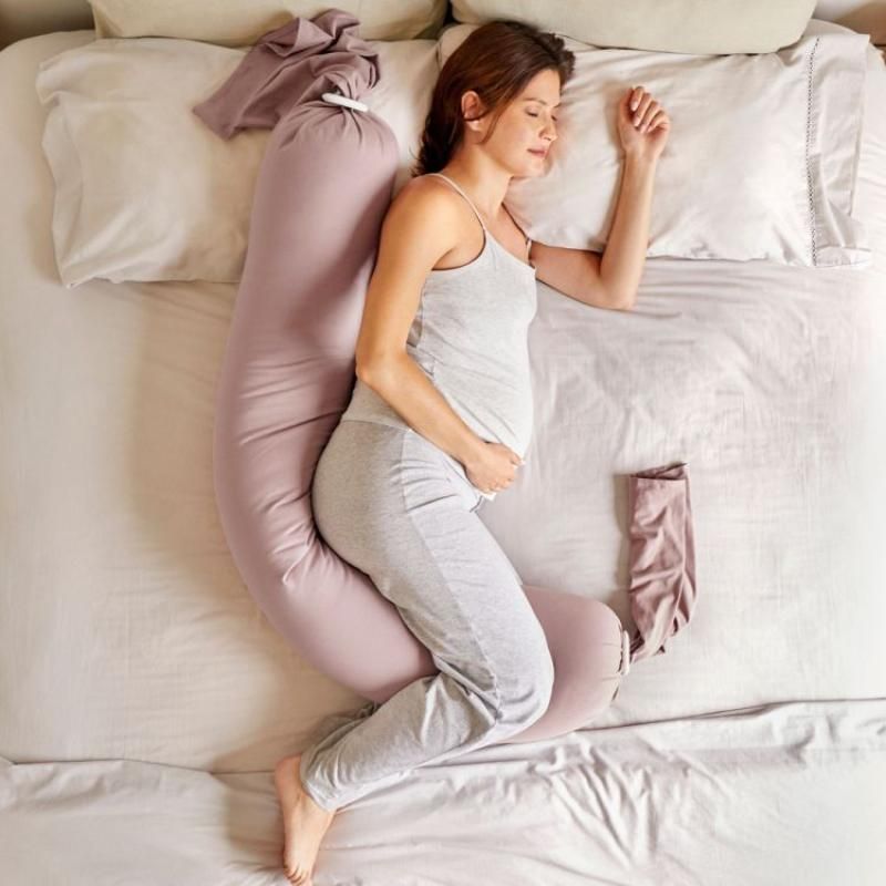 Biofoam - Pregnancy Pillow - Dusty Pink/Vanilla