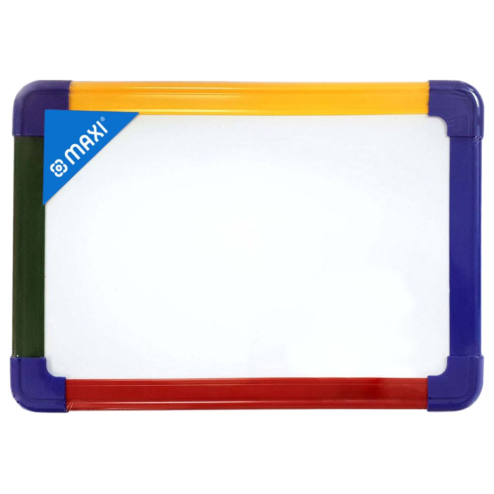 Maxi - 2 Sided Dry-Wipe Whiteboard + 4 Markers + Dry Wipe Eraser