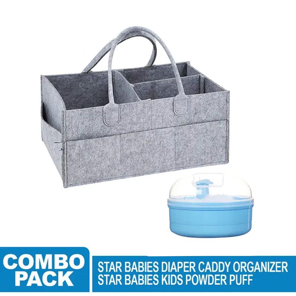 Star Babies - Caddy Diaper Bag W/ Powder Puff - Assorted