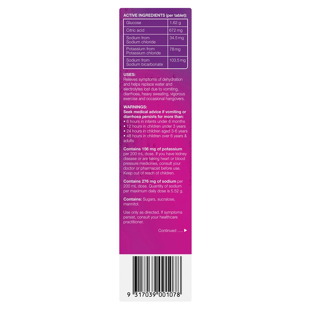 Hydralyte - Effervescent Electrolyte Tablets - ABC - 20's