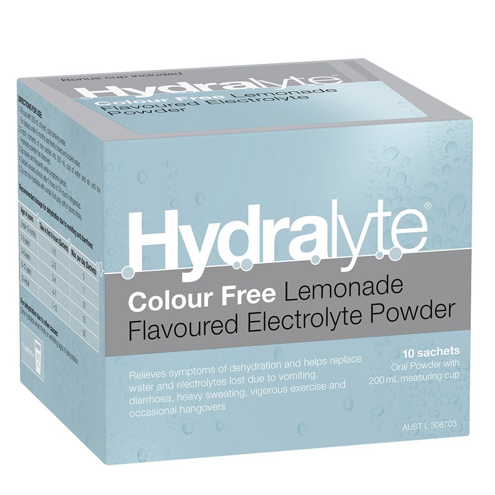 Hydralyte - Electrolyte Powder Sachets - Lemonade - 10 Pcs - 4.9 g