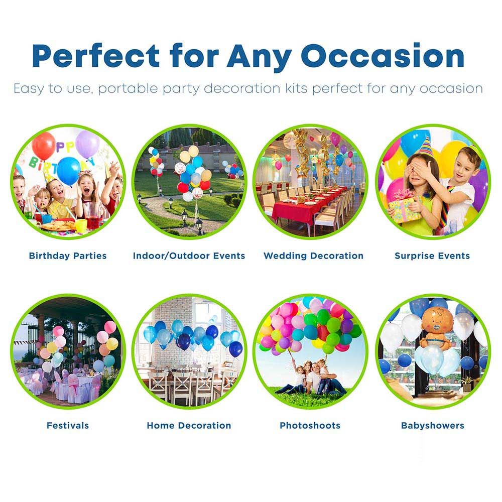 Balloonee - Standard Disposable Helium Party Kit With 30 Balloons