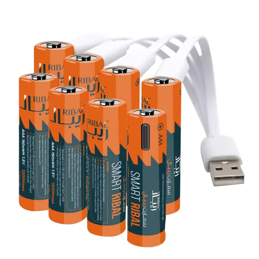 Ribal - Smart Recharagable Battery - 8 Pcs