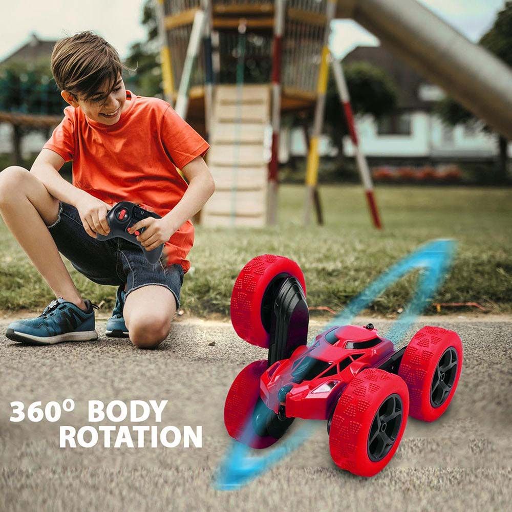 Fitto - Kidwala Remote Control 360 Degree Rotating Stunt Car - Red