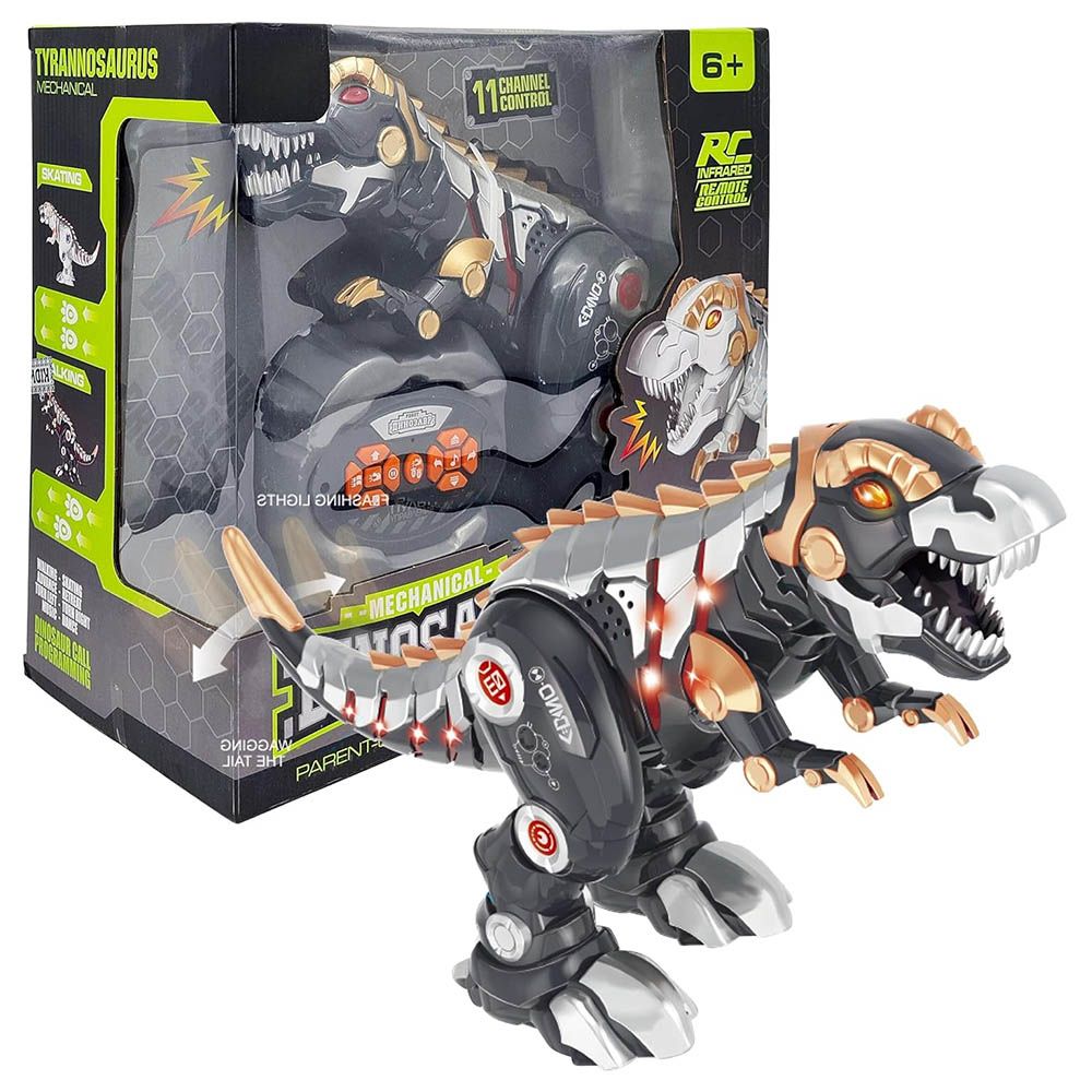 Fitto - Rechargeable Remote Control Dinosaur Toy - Black