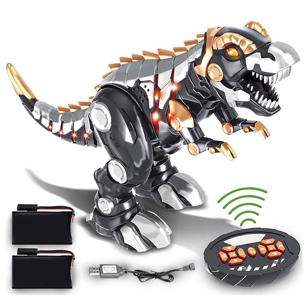 Fitto - Rechargeable Remote Control Dinosaur Toy - Black