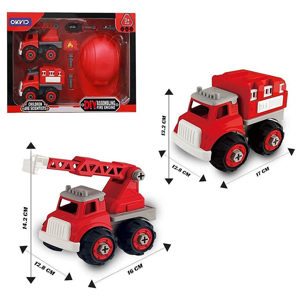 Fitto - DIY Fire Truck Set With Complete Play Kit Stem Toy