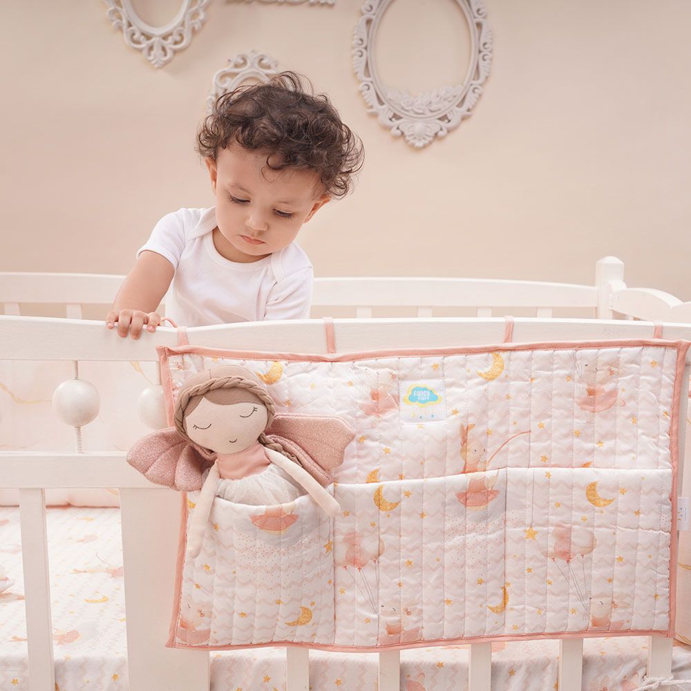 Fancy Fluff - Organic Cotton Crib Organiser - Day Dream 