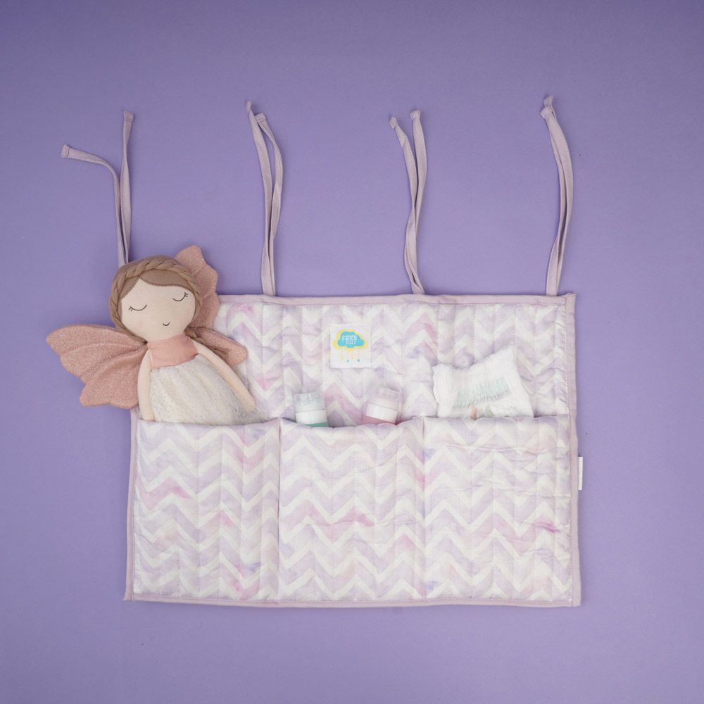 Fancy Fluff - Organic Cotton Crib Organiser - Pixie Dust 