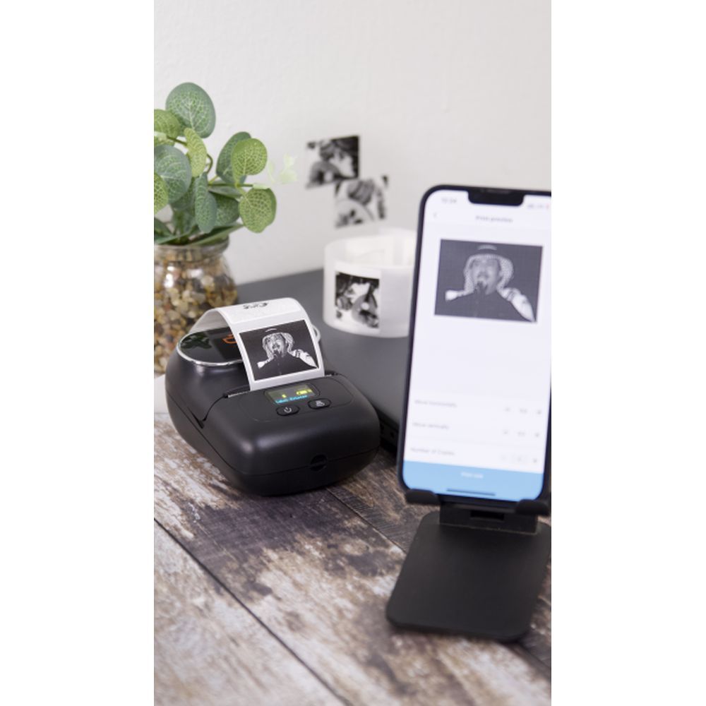 Ribal - Wireless Mini Label Printer - Black