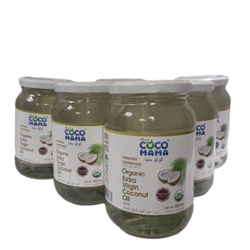 Coco Mama - Organic Extra Virgin Coconut Oil - 500 ml - Pack of 6