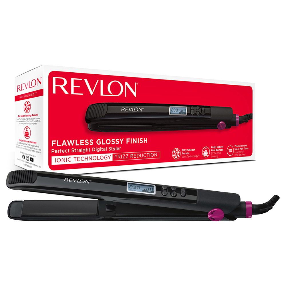 Revlon - Perfect Straight Digital Hair Styler - Black