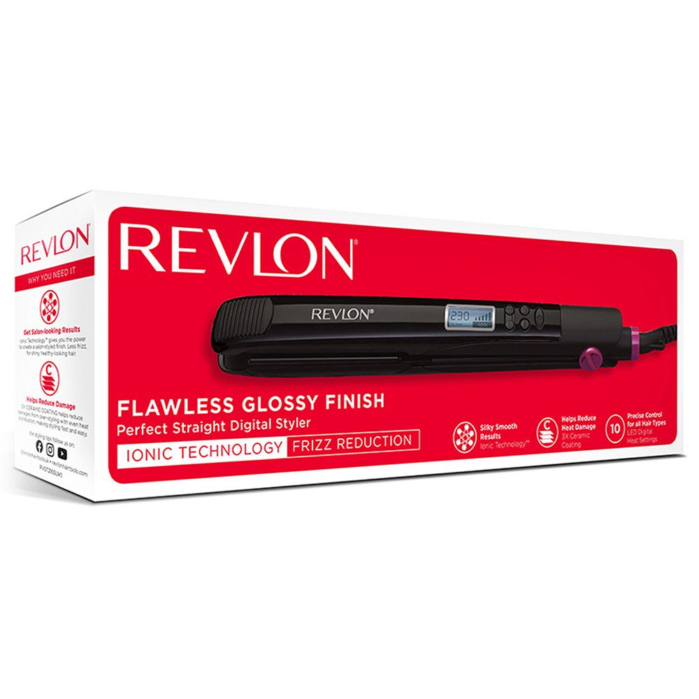 Revlon - Perfect Straight Digital Hair Styler - Black