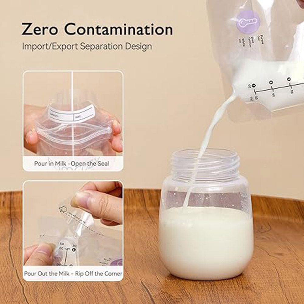 Momcozy - Temp-Sensing Milk Storage Bag - Clear - 8 Pcs