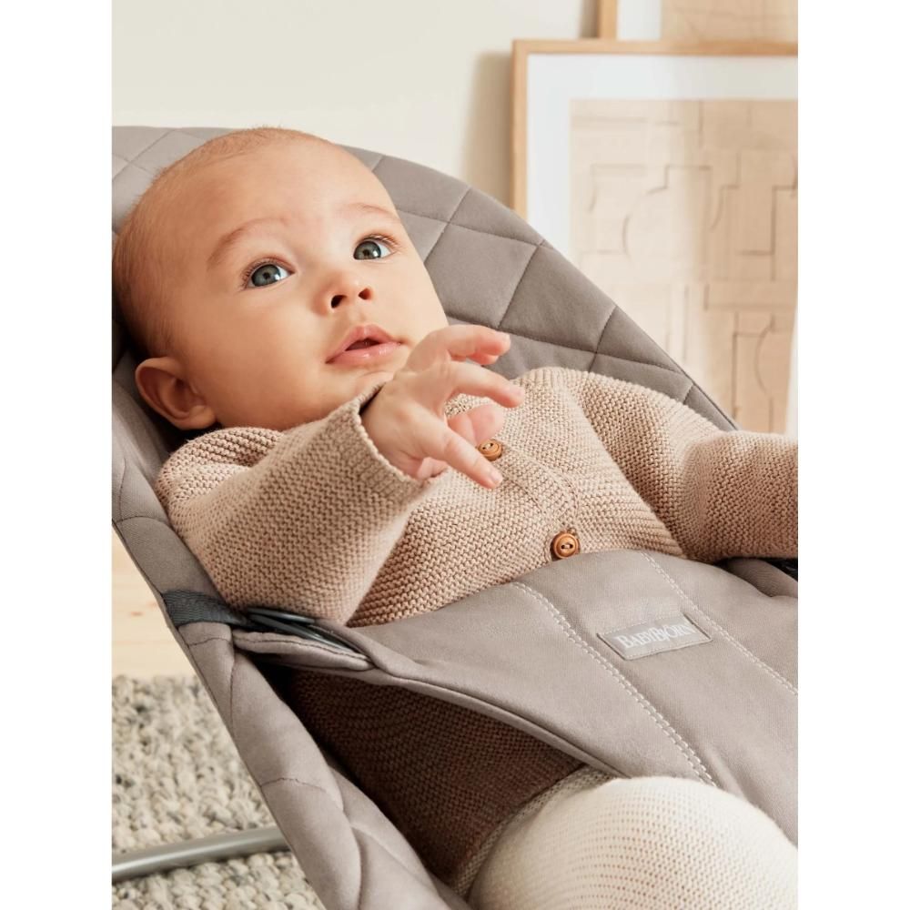 BabyBjorn - Bouncer Bliss, Woven - Sand Grey