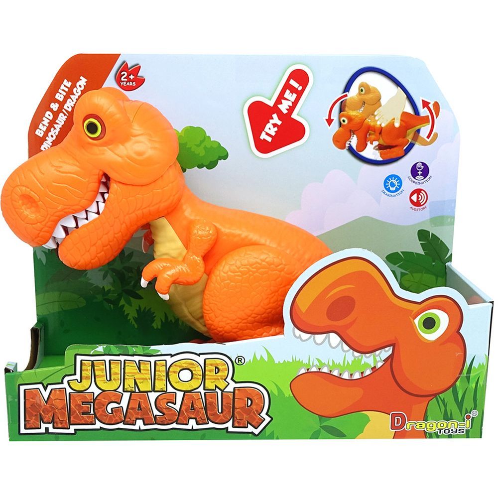 Megasaur - Bend & Bite T-Rex Dinosaur Toy - Style May Vary - 1pc