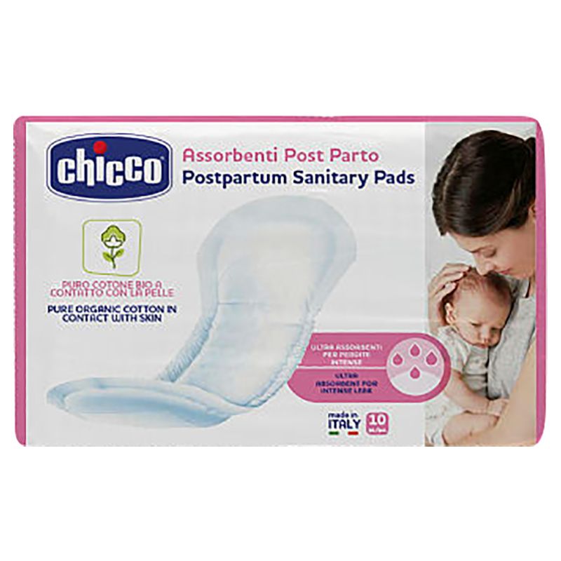 Chicco - Pure Organic Cotton Postpartum Sanitary Pads - 10pcs