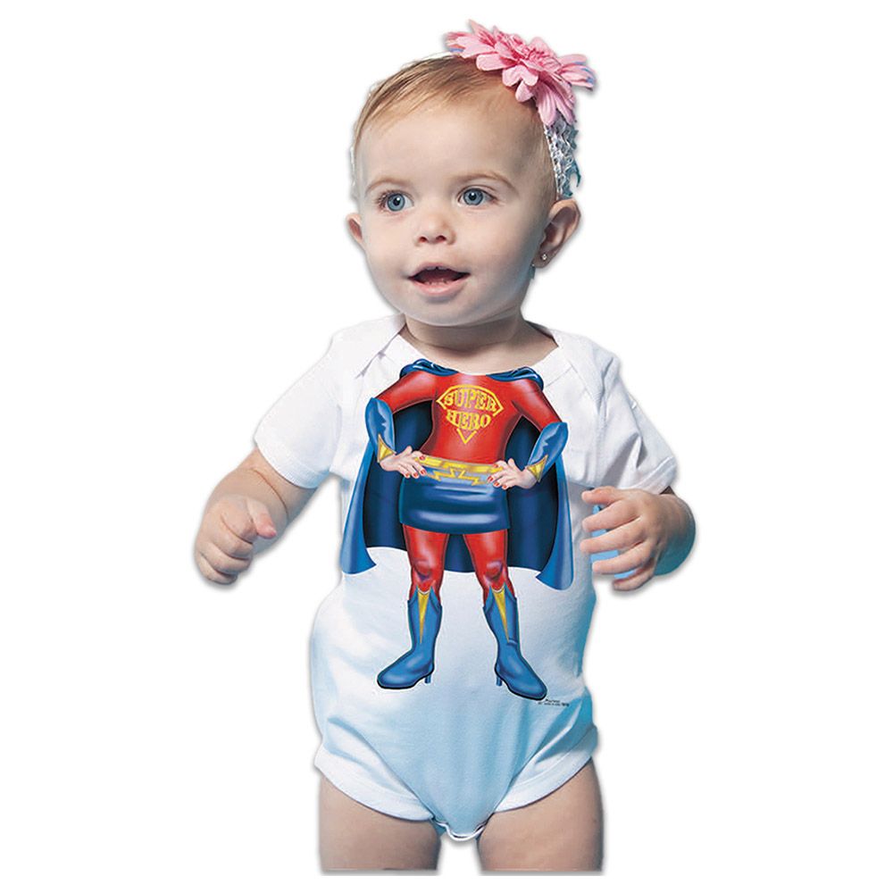 Just Add A Kid - Super Girl Printed Romper