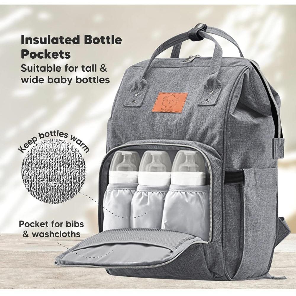 Keababies - Original Diaper Backpack - Classic Grey