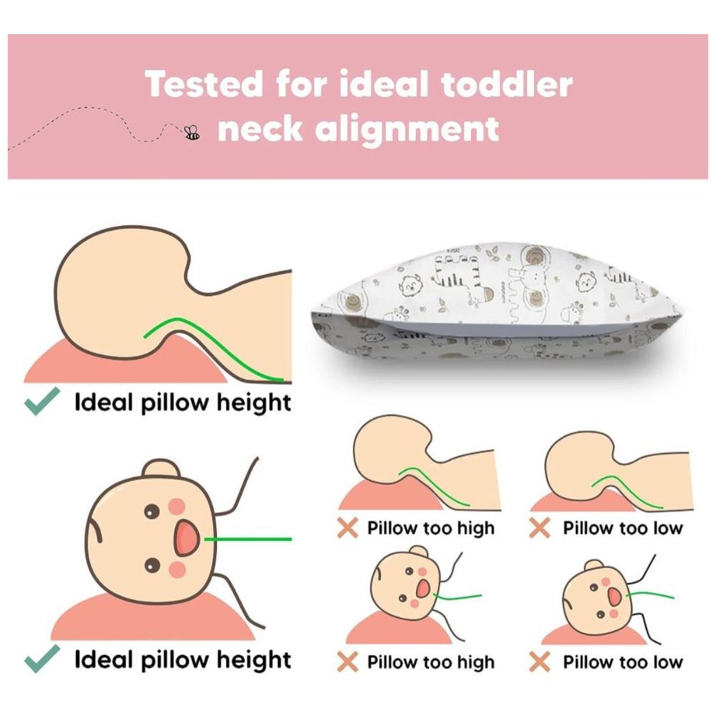 Keababies - Toddler Pillow With Pillowcase - Keaabc