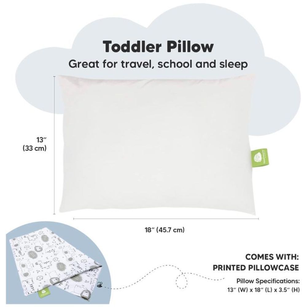 Keababies - Toddler Pillow With Pillowcase - Keaabc