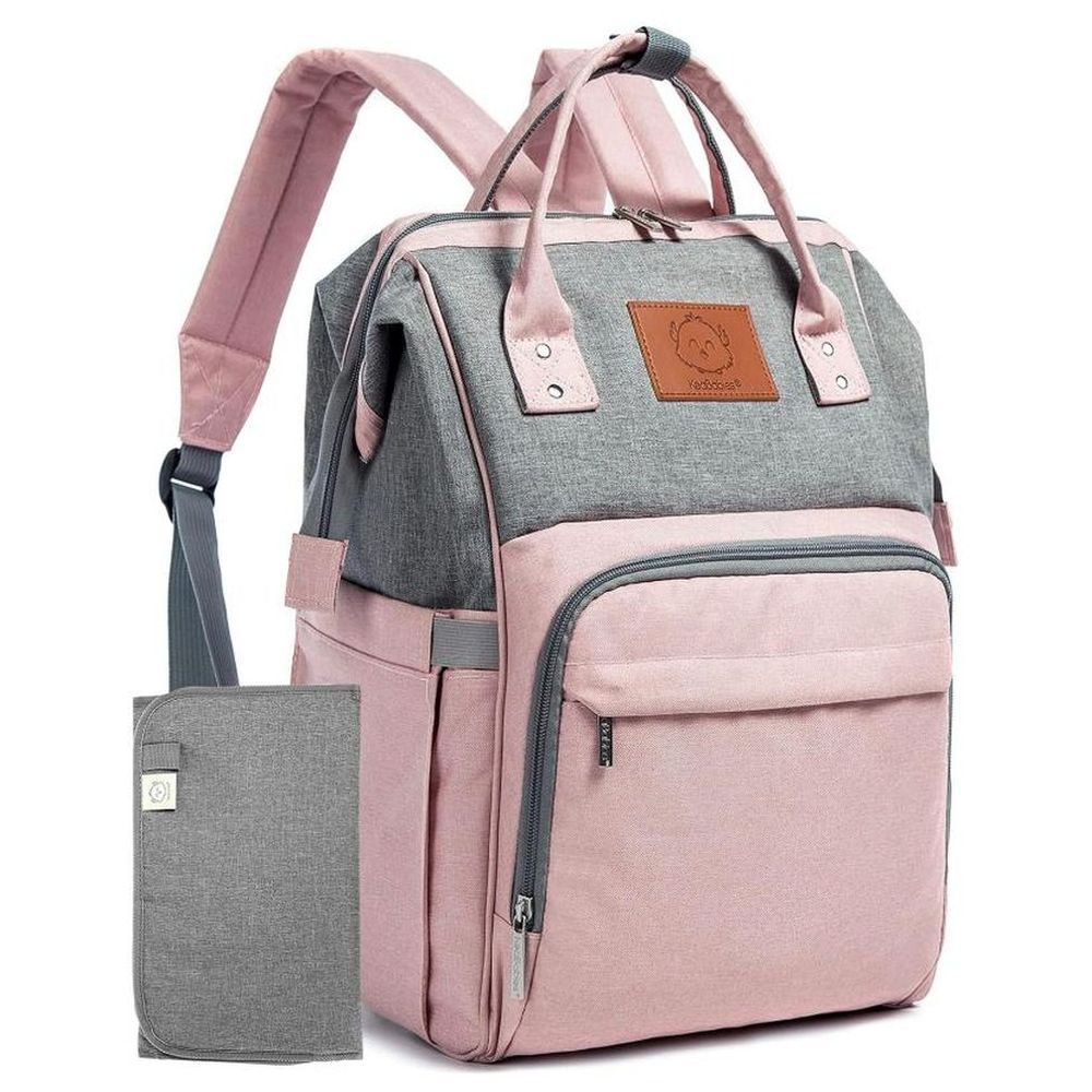 Keababies - Original Diaper Backpack - Pink Grey