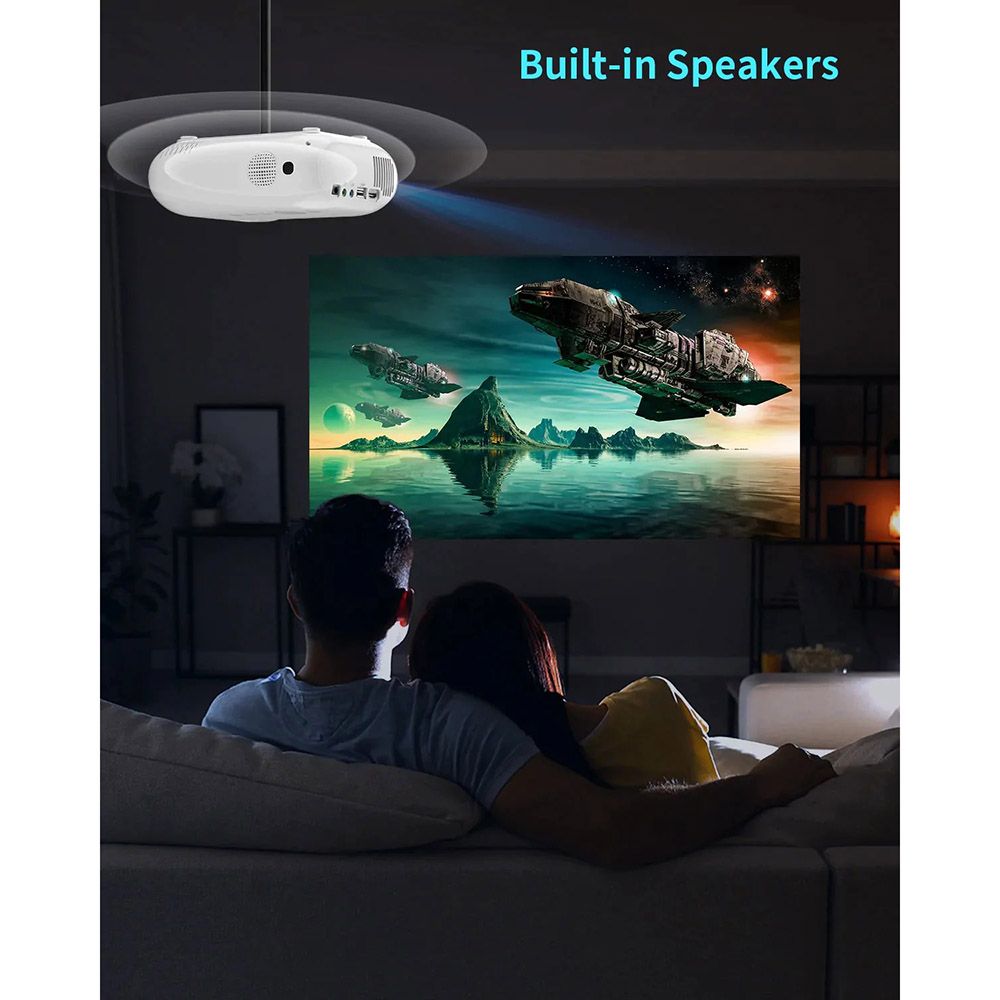 Apeman - 1080P Projector With Netflix Youtube Amazon Prime - White