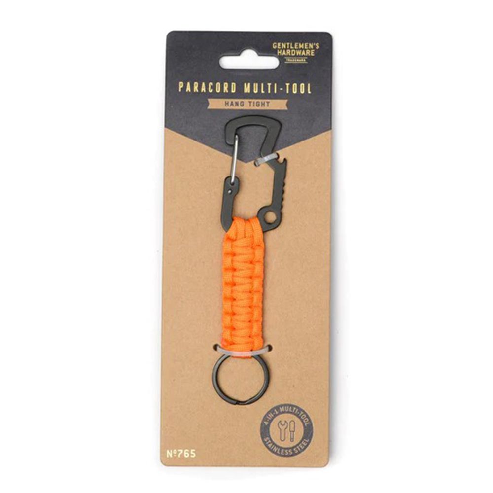 Gentlemen's Hardware - Mini Paracord Multi-Tool - Orange/Black