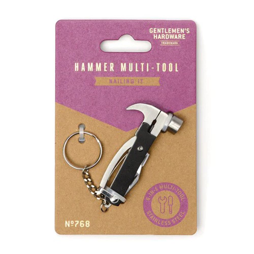 Gentlemen's Hardware - Mini Hammer Multi-Tool - Silver/Black