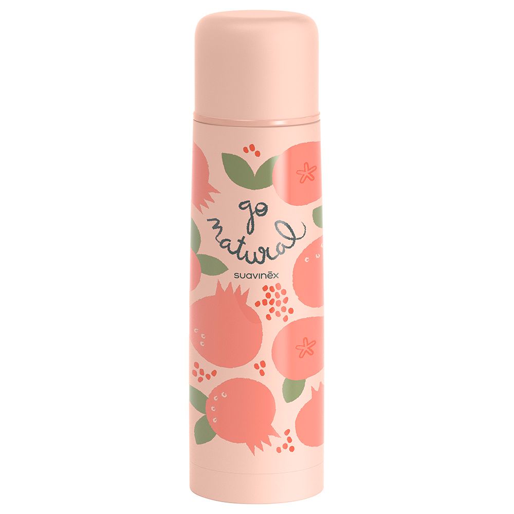 Suavinex - Go Natural Liquid Thermos Flask - Pink - 500 ml