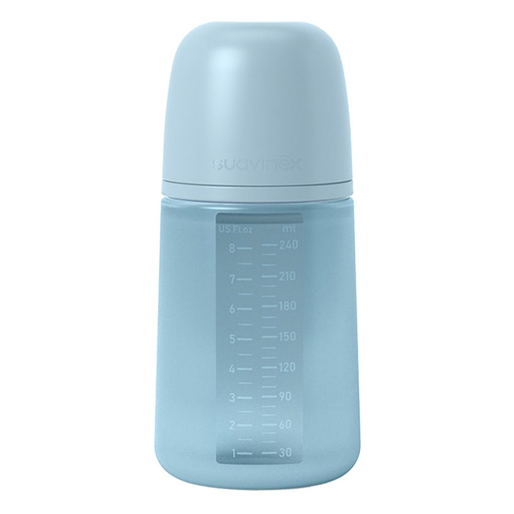 Suavinex - Silicone Feed Bottle - 240ml - Blue