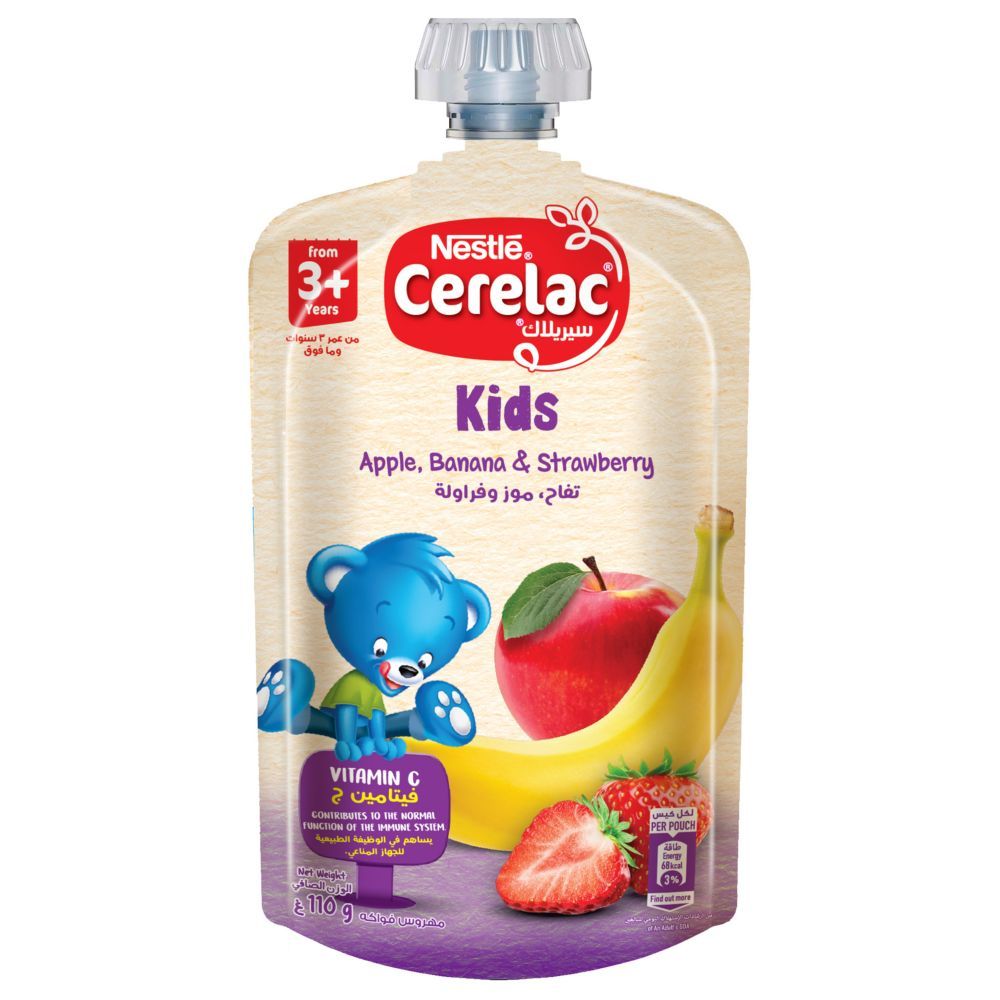 Nestle Cerelac - Kids Apple Banana & Strawberry Puree - 110 g