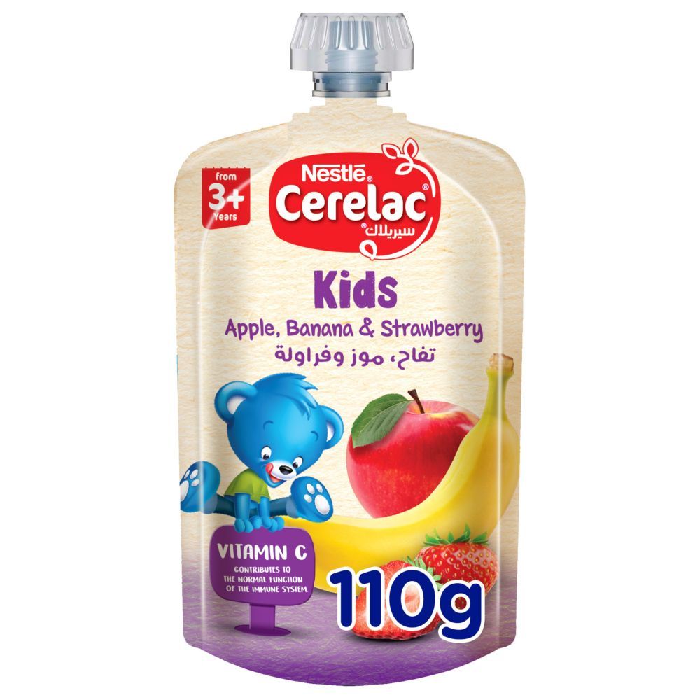 Nestle Cerelac - Kids Apple Banana & Strawberry Puree - 110 g