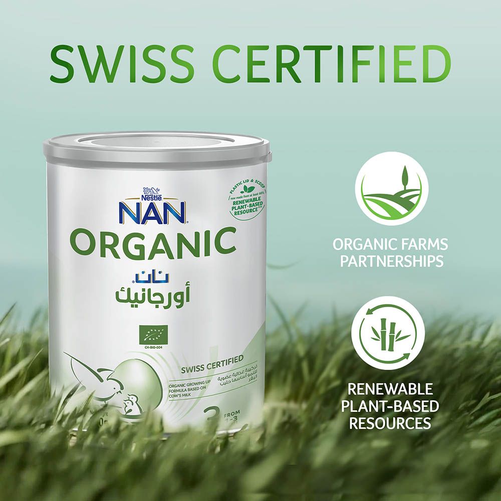 Nan - Organic Stage 3 Growing Up Formula - 1-3Y - 380 g