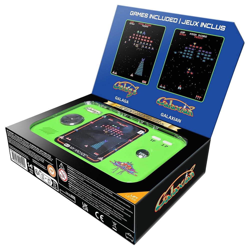 My Arcade - Galaga/Galaxian Pocket Player Pro With 2 Games