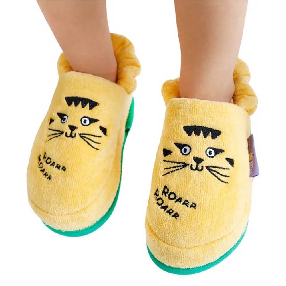 Milk&Moo - Skater Cheetah Kids Slippers - Yellow