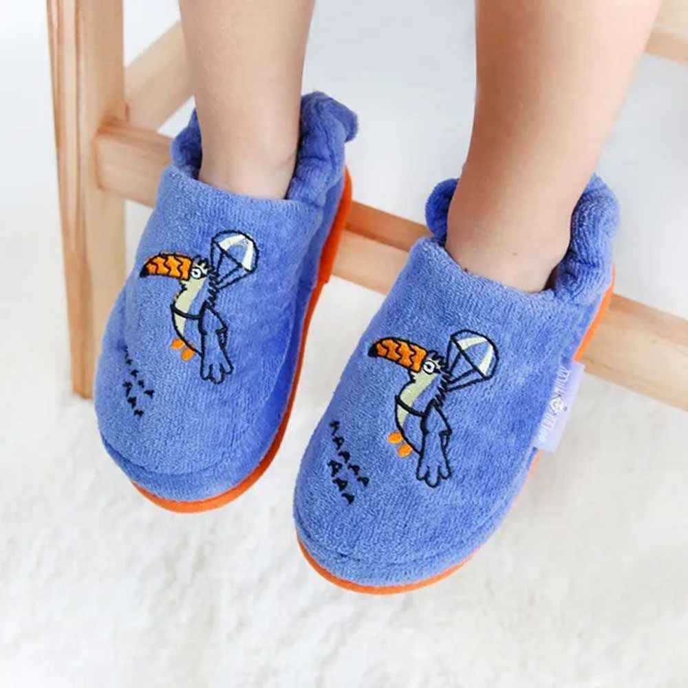 Milk&Moo - Flying Toucan Kids Slippers - Blue