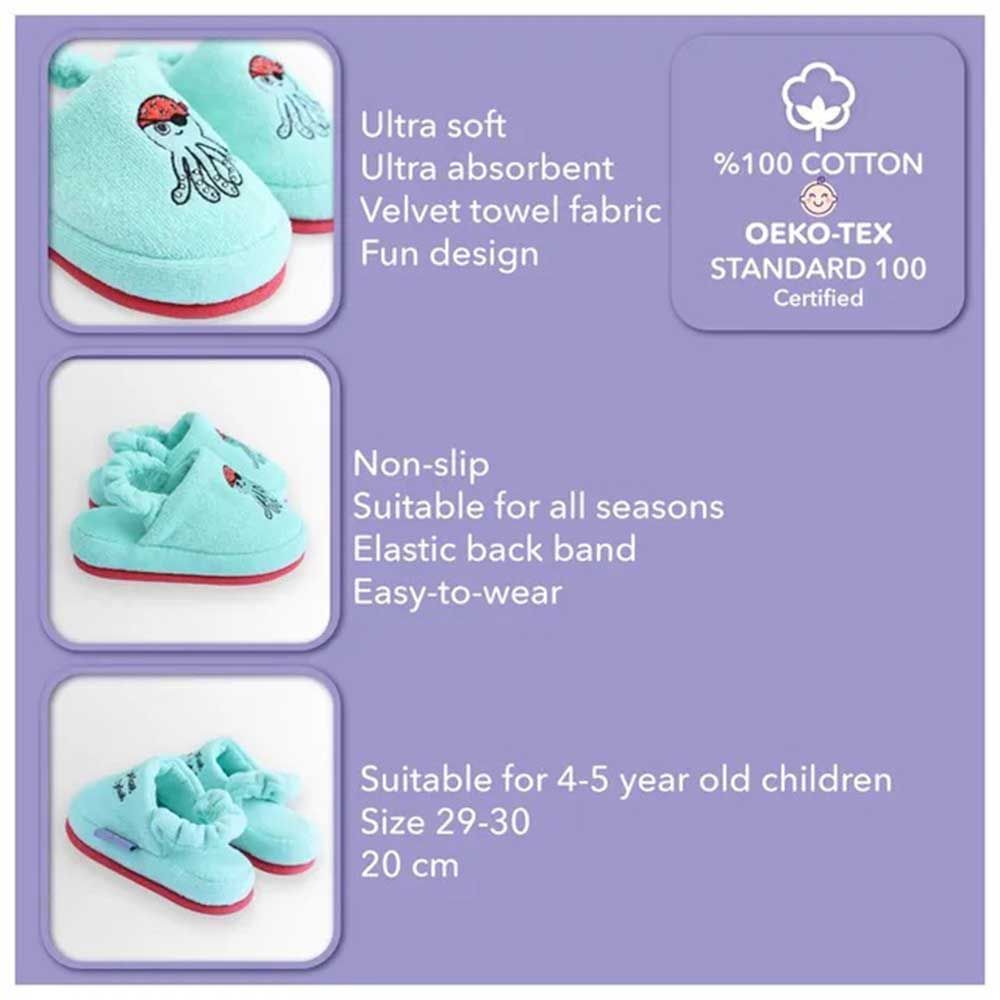 Milk&Moo - Kids House Slippers Sailor Octopus - Blue