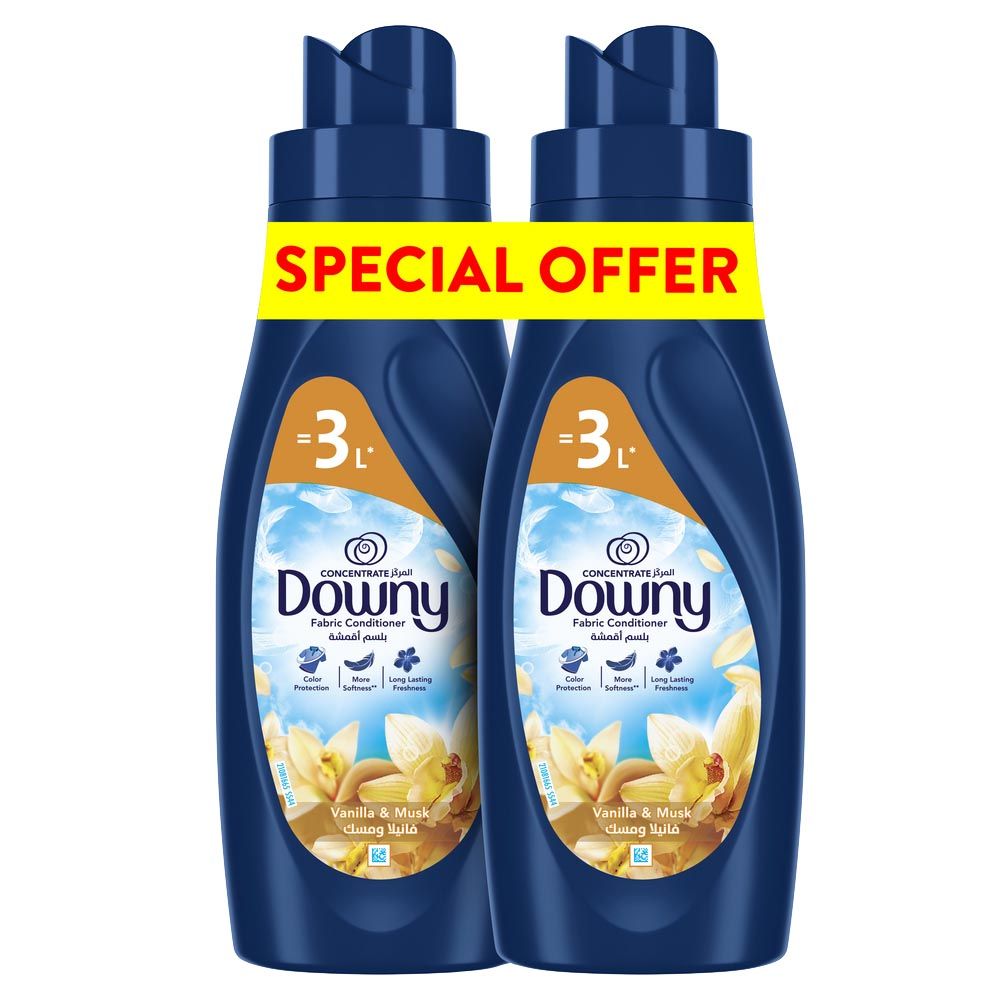 Downy - Concentrate Fabric Conditioner - Vanilla And Musk - 1 L - Pack of 2