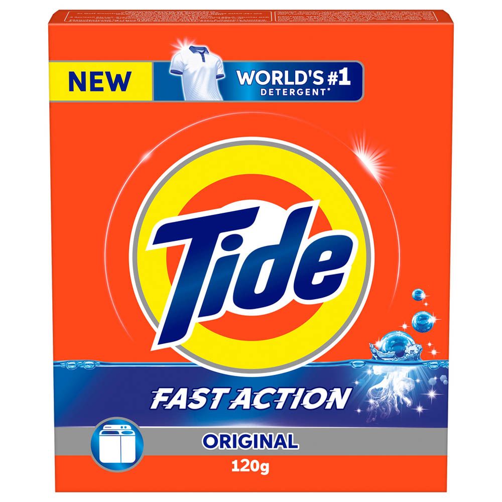 Tide - Fast Action Laundry Detergent Powder - 120 g