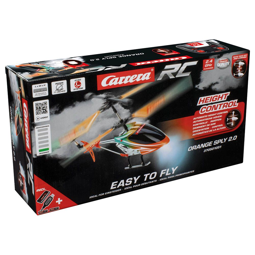 Carrera - Easy To Fly Sply 2.0 RC Helicopter Toy - Orange