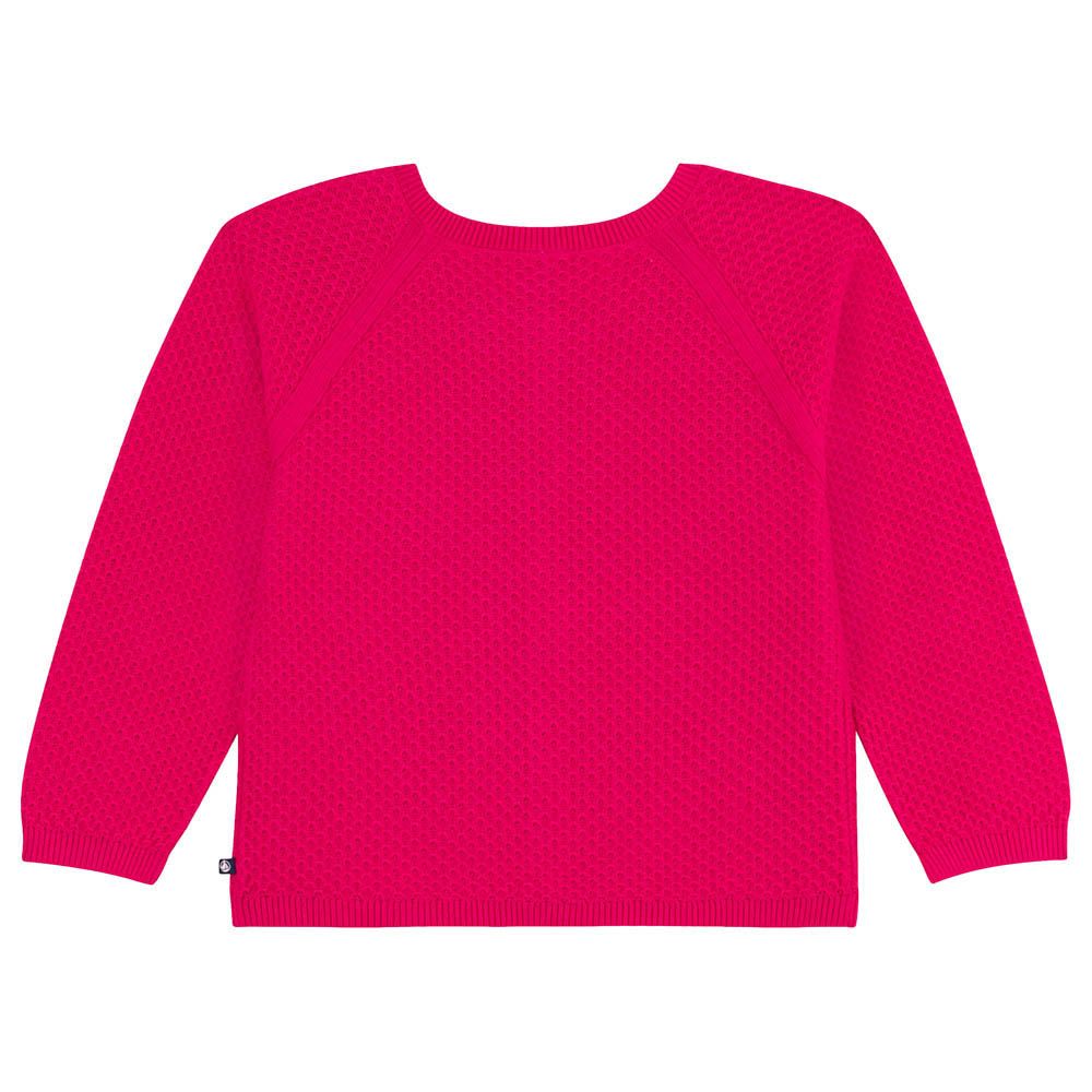 Petit Bateau - Girl's Cotton Cardigan - Pink