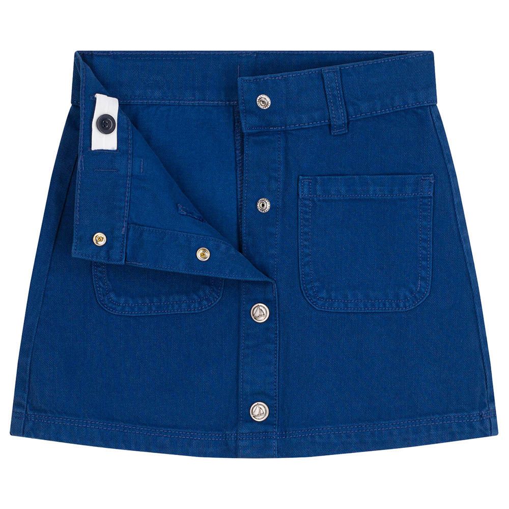 Petit Bateau - Girl's Denim Skirt - Blue