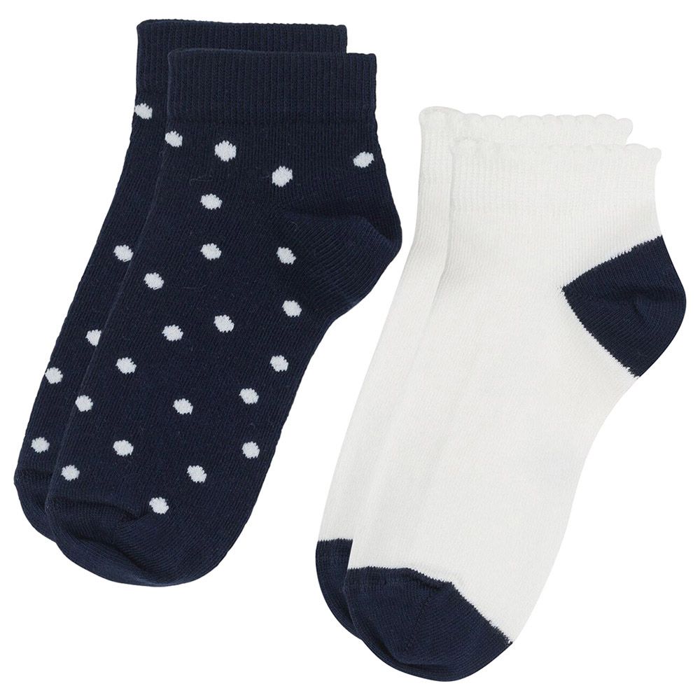 Petit Bateau - 2pc-Set - Girl's Socks - White/Blue