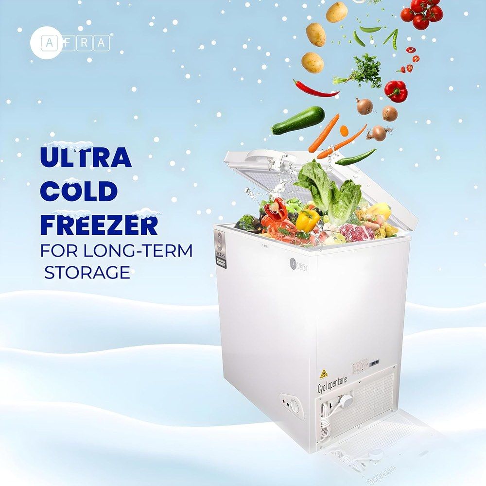 Afra - Chest Freezer - White - 200 L