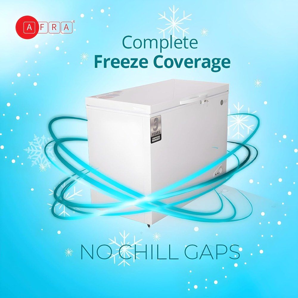 Afra - Chest Freezer - White - 260 L